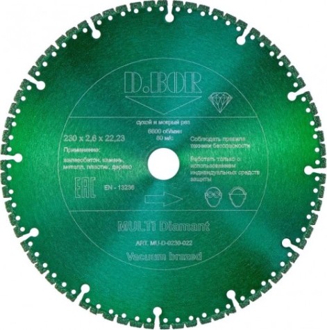 Алмазный диск универсальный D.BOR MULTI Diamant V-8 350х25.4 мм [D-MU-D-0350-025]